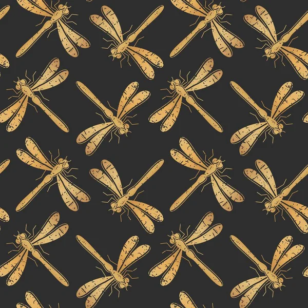 Altın dokulu yusufçuk vektör Dikişsiz desen tekstil tasarımı, duvar kağıdı, kağıt sarma veya scrapbooking.