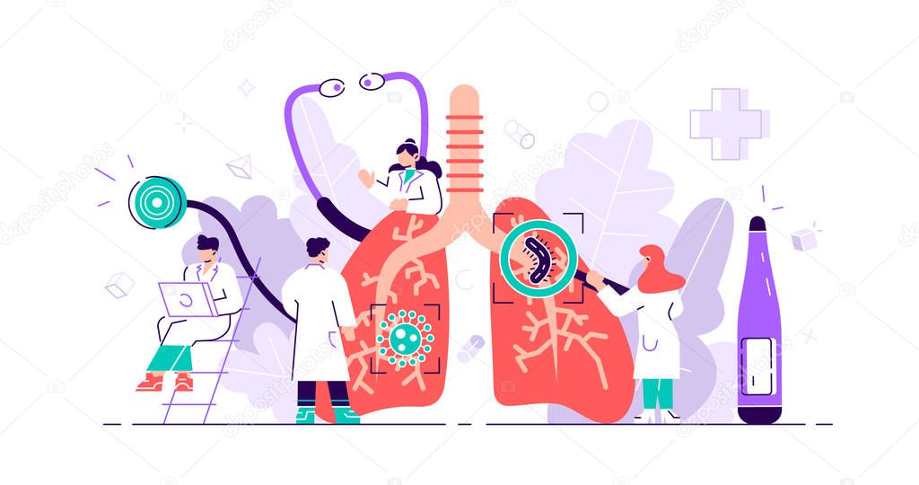 Pulmonology concept. Lungs healthcare persons