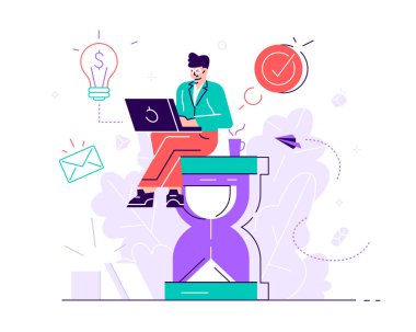 Mutlu yakışıklı ofis çalışanı