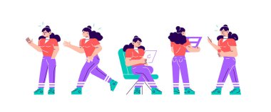 Vektör iş karakter kümesini