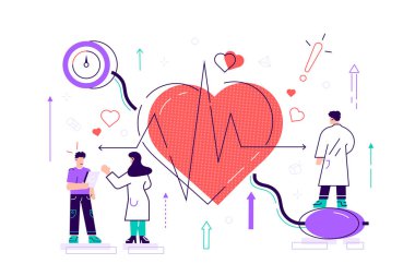 High blood pressure vector illustration clipart