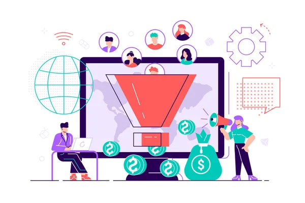 Stratégie d'augmentation des taux de conversion — Image vectorielle