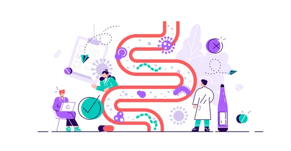 Gut flora vektör çizimi.