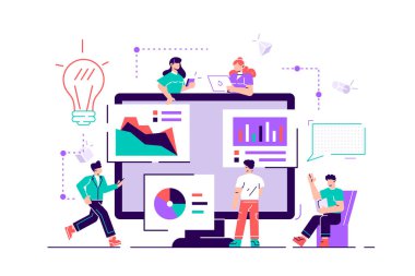 İnsanlar bir iş projesi hazırlıyorlar.