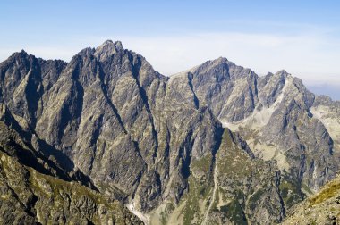 Tatra Dağları doruklarına panorama