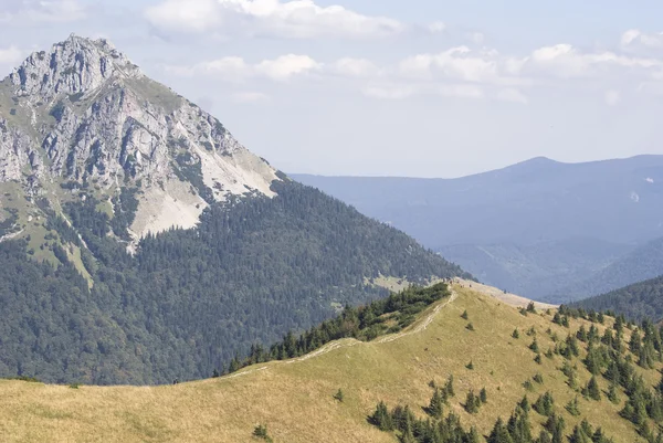 Crinale e cima dei Monti Mala Fatra nelle vicinanze — Foto Stock