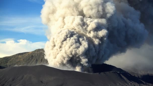 Mt Bromo eruttando fumo — Video Stock