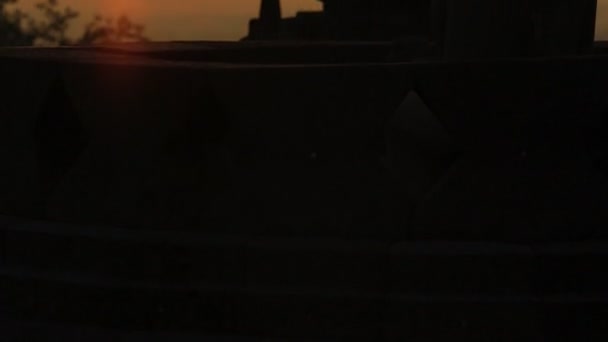Napkeltekor Borobudur-templom — Stock videók