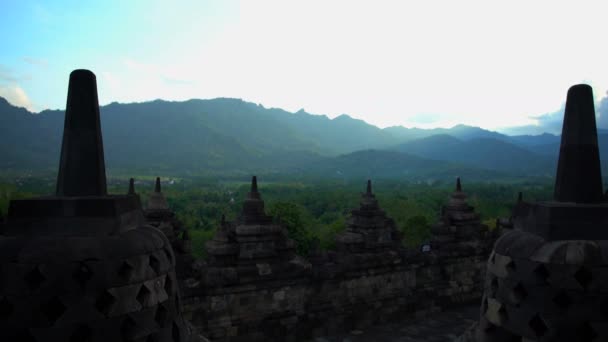 Borobudur-Tempel, Java — Stockvideo