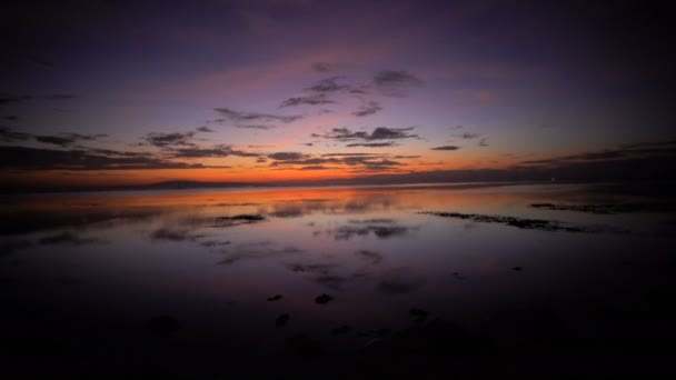 Indian Ocean at dusk, Bali — Stock Video