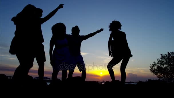 Les gens ayant sur la plage — Video