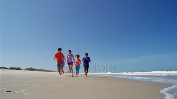 Les hommes et les femmes appréciant le jogging — Video