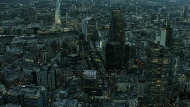 Edifícios arranha-céus em Londres — Vídeo de Stock