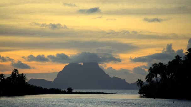 Sonnenuntergang der Bora-Bora-Lagune — Stockvideo