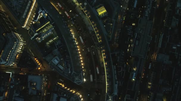 Edifícios de loja iluminados em Londres — Vídeo de Stock