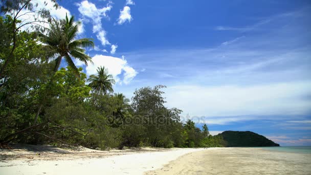 Sea and sand of tropical beach — Stock Video