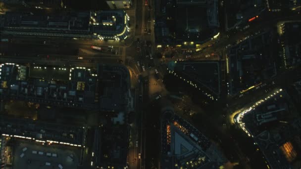 Regent Street ışıklı rooftops — Stok video
