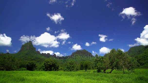 Cordillera Tahitian Barlovento — Vídeo de stock