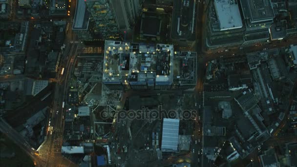 Verlichte gebouwen in Londen — Stockvideo