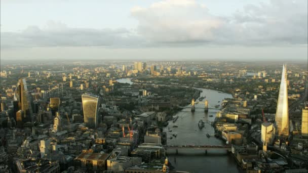 伦敦与碎片的日落 — 图库视频影像