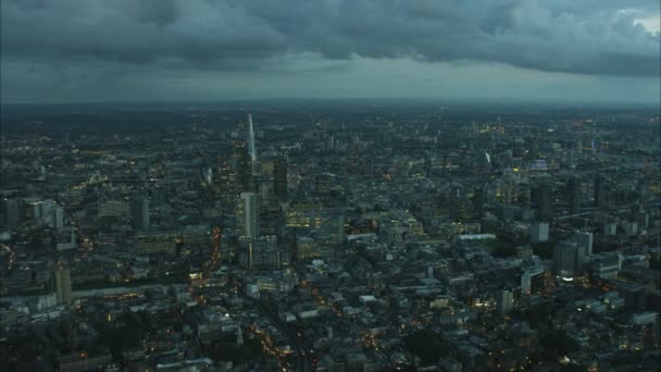 Střípek a panoráma města Londýn — Stock video