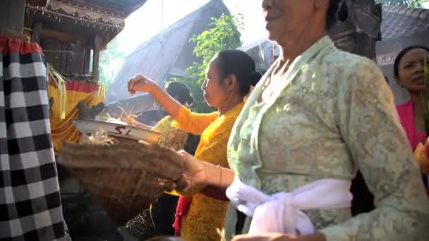 Balijski dary, jako ofiary ceremonii — Wideo stockowe