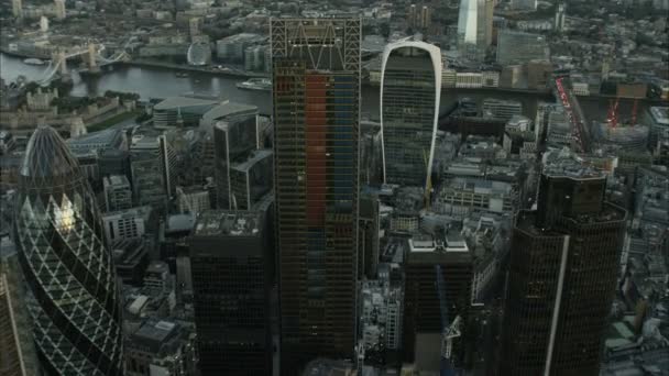 ロンドンのガーキンとトランシーバーの建物 — ストック動画