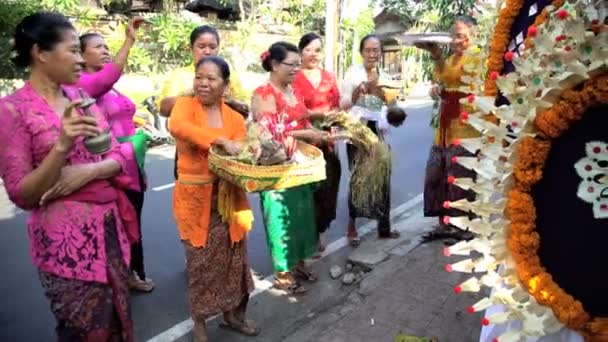 Processione Balinese matrimonio tradizionale — Video Stock