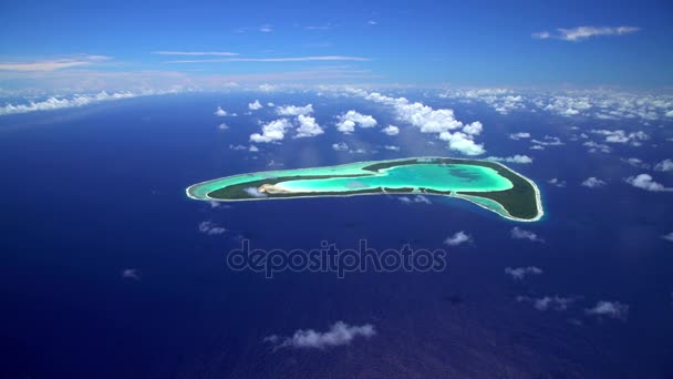 Korall atoll reef, Tupai hjärtat Island — Stockvideo