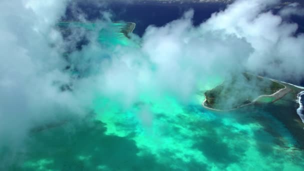 Resort of Bora Bora on paradise Resort Island — Stock Video