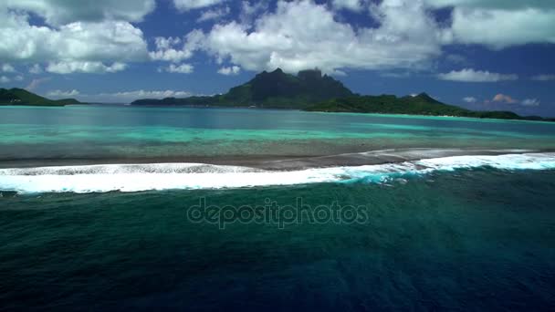 Gunung Otemanu, Pahia, Bora Bora — Stok Video