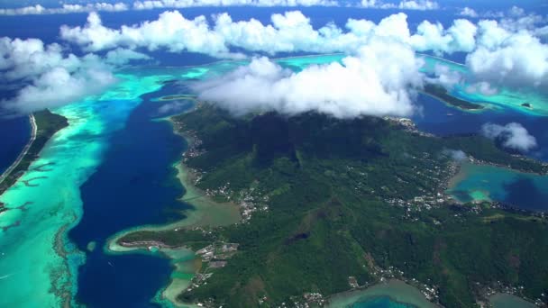 Luksusowych kurortów na wyspie Bora Bora — Wideo stockowe