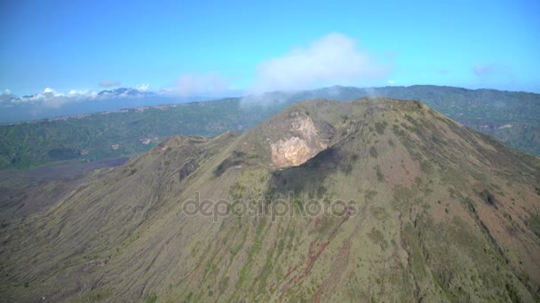 MT Batur mountain och Caldera vulkan — Stockvideo