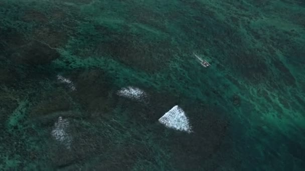 Canoa velejando no Oceano Índico — Vídeo de Stock