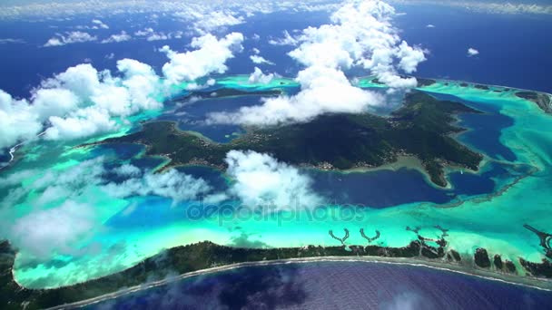 Luxusresorts auf der Insel Bora Bora — Stockvideo