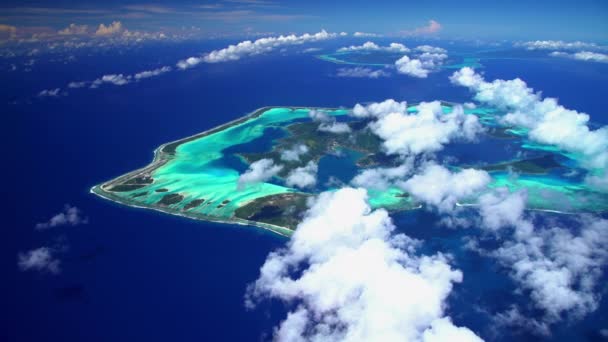 Bora Bora Tupai és a sziget Tímea — Stock videók
