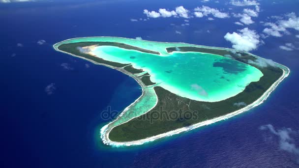 Ilha e lagoa do coração de Tupai — Vídeo de Stock