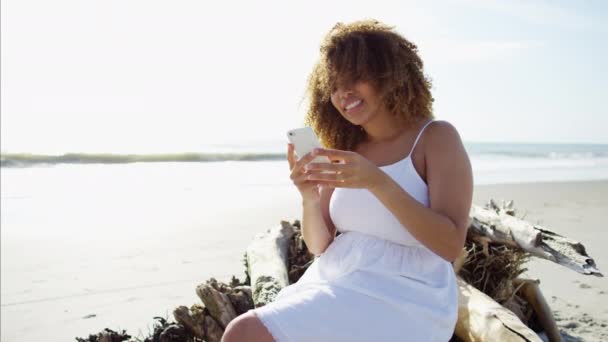 Female using smartphone — Stock Video