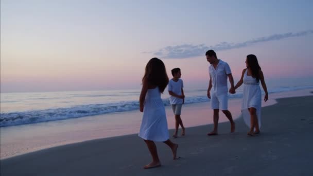 Padres disfrutando del tiempo con niños — Vídeos de Stock