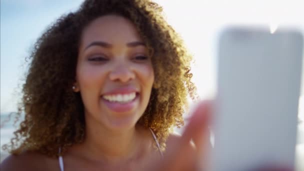 Female taking a photo — Stock Video