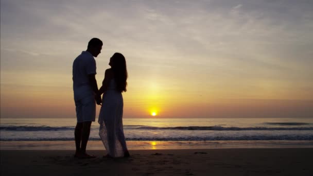 Familie genießt den Strand — Stockvideo