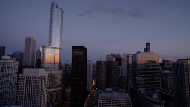 Trump Tower na západ slunce — Stock video