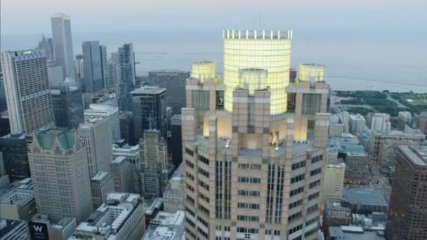 De skyline van de stad van Chicago — Stockvideo