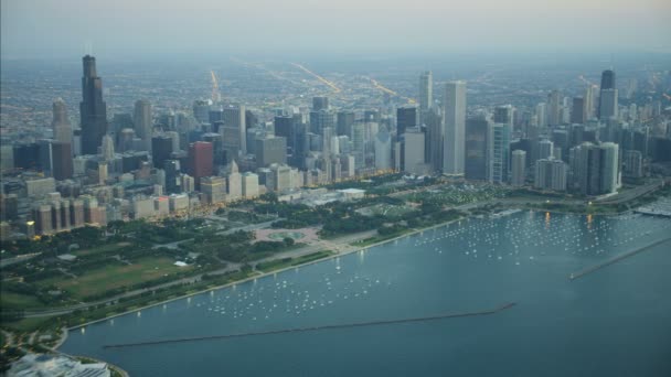 Willis Tower nella città di Chicago — Video Stock