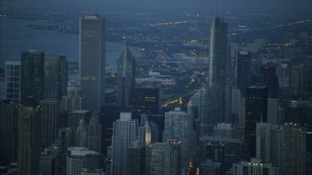 Trump Tower in Chicago city — Stock Video