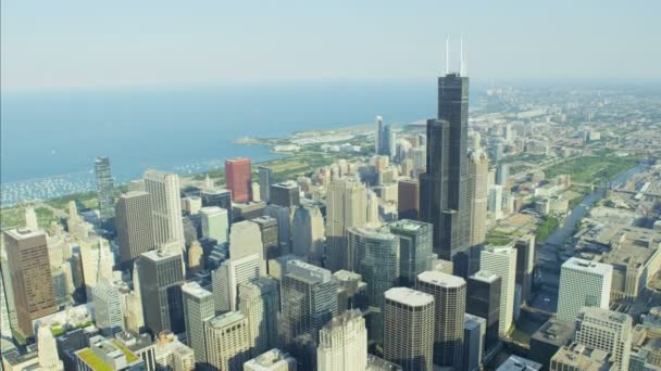 Уиллис Тауэр в Чикаго — стоковое видео