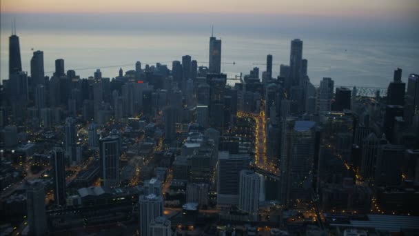 Chicago wolkenkrabber gebouwen — Stockvideo