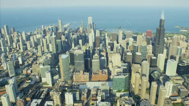 Chicago e Willis Tower — Vídeo de Stock