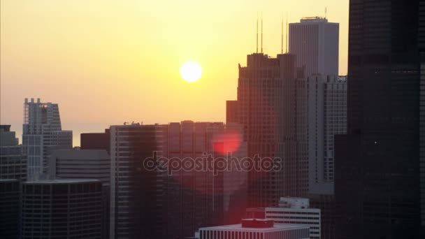 芝加哥摩天大楼的建筑 — 图库视频影像