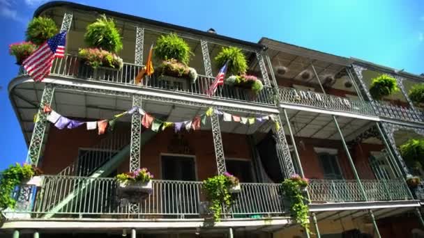 Turisté ve francouzském kvarta, New Orleans — Stock video